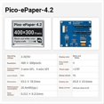 thumbnail image 3 of Waveshare 4.2 Inch E-Paper Display E-Ink Display Screen, 3 of 5