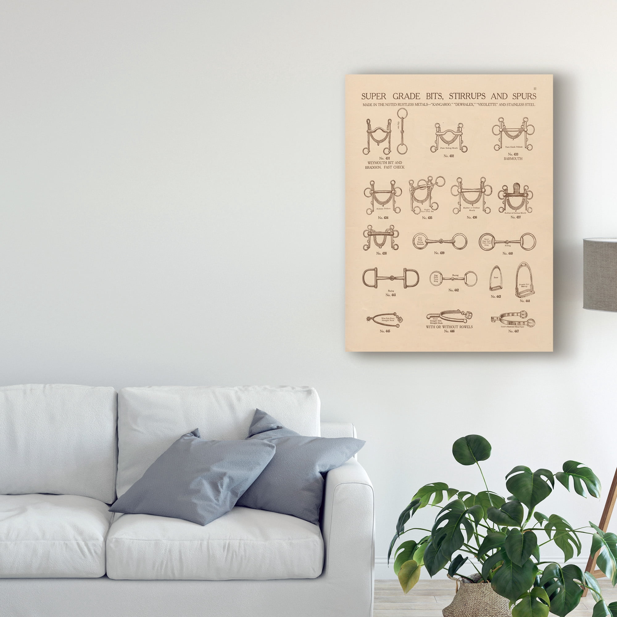 Trademark Fine Art 'Equine Riding Gear I v2' Canvas Art by Wild Apple Portfolio
