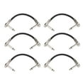 thumbnail image 2 of 6 Inch Guitar Patch Cable Right Angle Metal Connectors Space Saving for Pedalboard Connections, 2 of 7