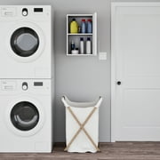 Prepac Elite 16 Wall Cabinet, White Storage Cabinet, Bathroom Cabinet, Pantry Cabinet with 1 Adjustable Shelf 16 D x 16 W x 24 H, WEW-1624