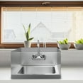 thumbnail image 4 of Costway Stainless Steel Hand Washing Sink NSF Commercial w/ Faucet and Side Splashes, 4 of 10
