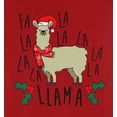 thumbnail image 4 of Old Glory Mens Christmas Fa La Llama Long Sleeve T Shirt, 4 of 6