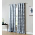 thumbnail image 2 of Inspired Surroundings Single Panel with Rod Pocket, Blue Jacquard, 2 of 10