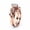 5#, variant on Rings for Women Rose Gold Color Wedding Engagement Floral Set Ring Alloy