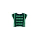 thumbnail image 1 of Aeropostale - Camiseta con gráfico de rayas verticales horizontales para mujer, verde, extra pequeña, 1 of 1