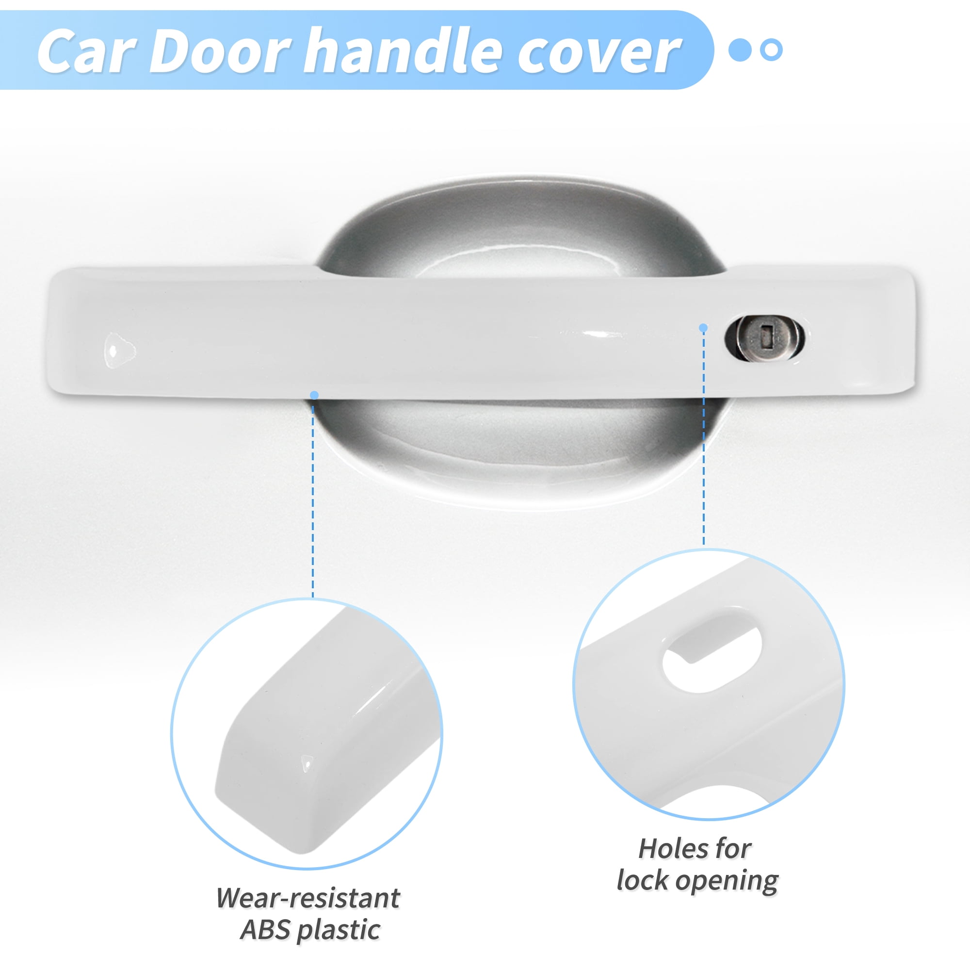 Unique Bargains 4Pcs Door Handle Cover Protector for Ford F-150 and Other Models 2021-2024