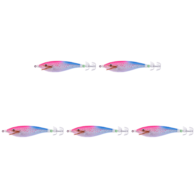 Anzuelos Calamar Brillantes 11CM/13 4G Señuelo Pesca Artificial ( ) Rosa Y Azul
