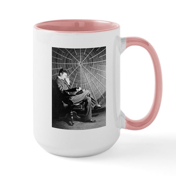 CafePress - Nicola Tesla Large Mug - 15 oz Ceramic Large Mug