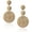 F-BROWN, variant on Boho Ball Earrings for Women, Statement Raffia Round Drop Earrings - Summer Beach Vacation Jewelry