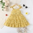 thumbnail image 4 of NZRVAWS 7T Big Girls Sleeveless Dress 7-8 Years Big Baby Girls Suspender Dress Big Girls Summer Dress Yellow, 4 of 9