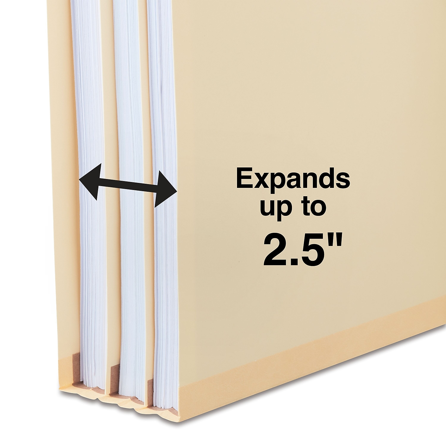 Staples Classification Folder 2-Dividers 2.5" Expansion Letter Size Manila 20/Carton ST384872/3848VS