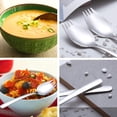 thumbnail image 5 of Sporks, paquete de 6 tenedores de acero inoxidable, cuchara para helado de 7 pulgadas y tenedores para ensalada, tenedores de postre reutilizables para aperitivos de frutas para uso diario, 5 of 5