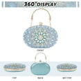 thumbnail image 2 of LHSHID Women Crystal Clutch Purse Rhinestone Evening Handbags for Wedding Party, 2 of 6