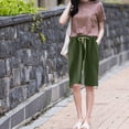 thumbnail image 5 of Shorts Longs en Coton pour Femmes Shorts de Détente avec Poches, 5 of 5