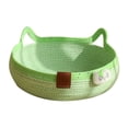thumbnail image 3 of Cama para gatos de cuerda tejida, sofá de casa transpirable para gatitos con pelota de cuerda para jugar, cesta para dormir para interiores, otros S, 3 of 8