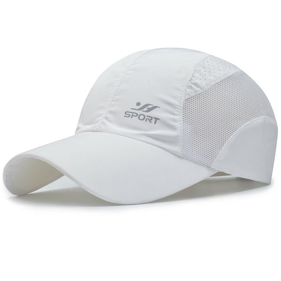 Fgnfyis Spring Summer Outdoor Quick Drying Fabric Sports Hats Men's Women's Lightweight Breathable Avisilla Mesh Caps Baseball Caps White