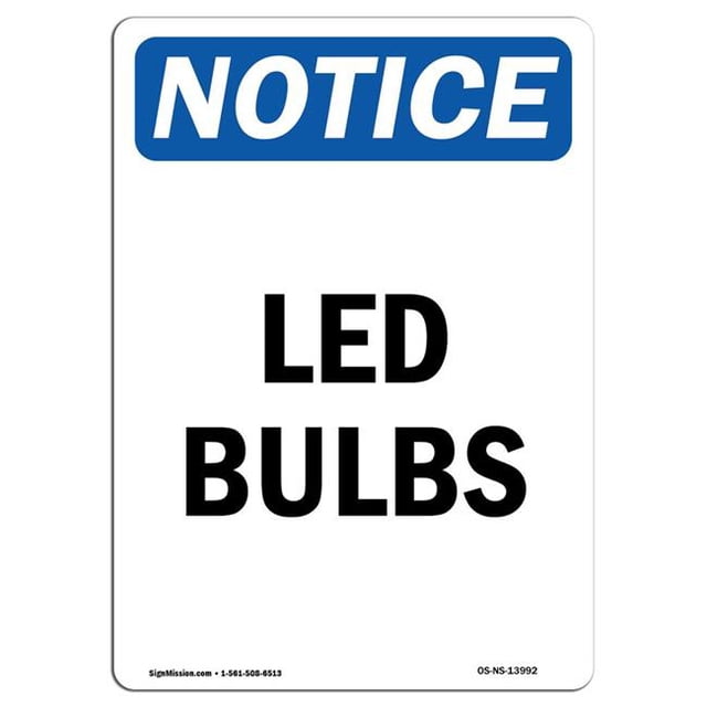 SignMission OS-NS-A-1014-V-13992 10 x 14 Po Panneau d'Avertissement OSHA - Ampoules LED