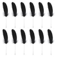 thumbnail image 1 of Uxcell 12Pcs Bolígrafos de Bola de Pluma 0.5mm Tinta Vintage Varilla Plateada Pluma Negra para Oficina, Boda, 1 of 7