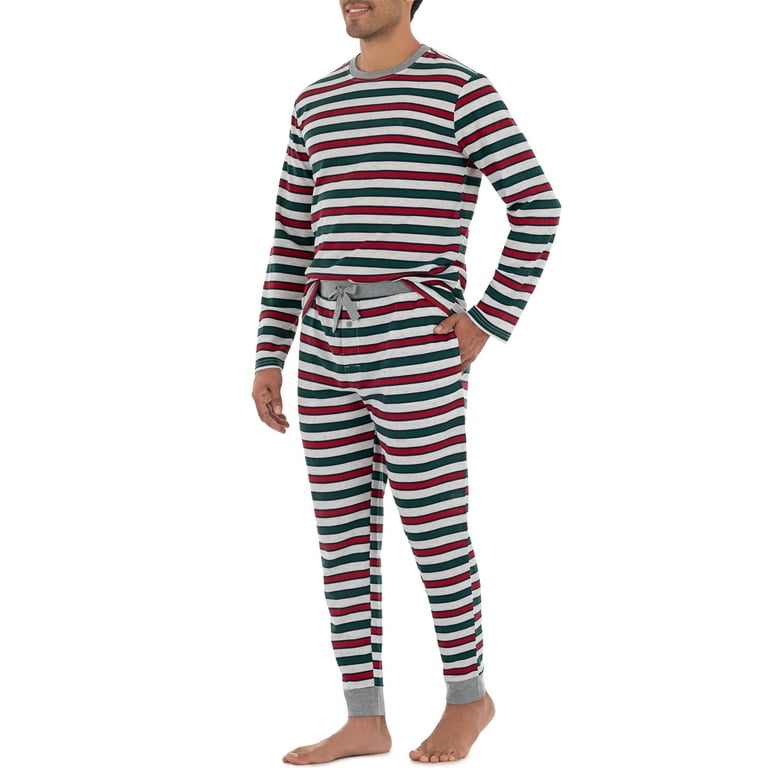George Men s Holiday Thermal Pajama Set Walmart
