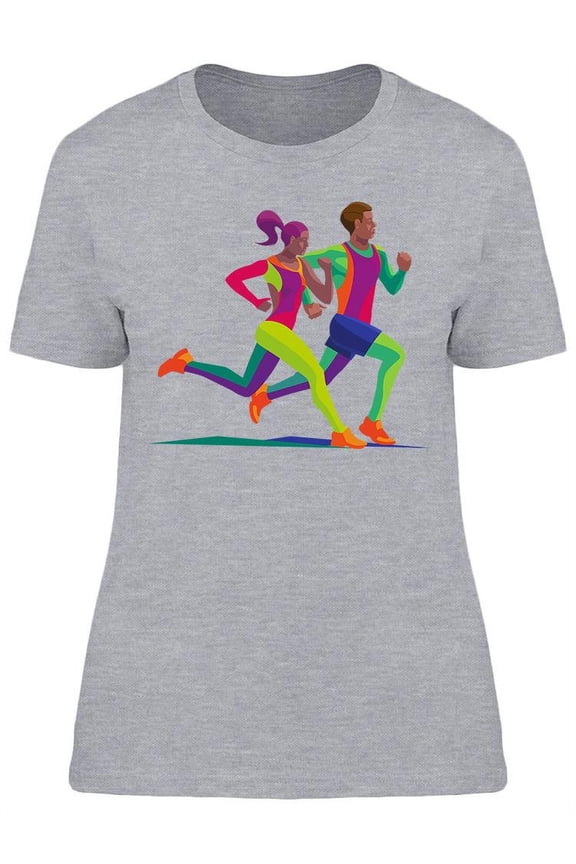 Multicolored Runners T-Shirt Women -Image by Shutterstock, Female Medium