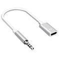 thumbnail image 1 of Adaptador de auriculares tipo C USB C hembra a 3,5 mm macho Adaptador de auriculares con conector estéreo de 3,5 mm Divisor de conector Compatible con auriculares con conector para PC, portátiles y, 1 of 3