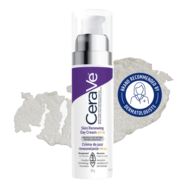 CeraVe Crème de Jour FPS 30, Hydratant Anti-Âge avec Rétinol et Écran Solaire à Large Spectre pour Ridules, 50 g