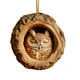 thumbnail image 2 of Herunwer Animal Christmas Ornament, Owl & Raccoon 2D Acrylic Hanging Ornaments for Christmas Tree, Holiday Decoration, 2 of 5
