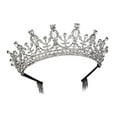thumbnail image 4 of Corona para mujer, tiara de boda, tocado de novia para quinceañera, tiara para fiesta Estilo A, 4 of 9