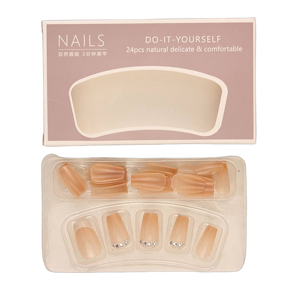 RAGUPEL 24 Pcs Acrylic Press on Nails,Fashionable & Versatile Designs Kids Press on Nails,Say Goodbye to Hassle Quick & Creative Nail Art Square Nail Tips,Shape7