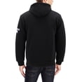 thumbnail image 2 of Men's Los Angeles Athletic Sherpa Lined Fleece Zip Up Hoodie Sweater Jacket (Black, S), 2 of 3