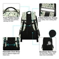 thumbnail image 4 of FORMRS Kids School Backpack Elementary Student Unisex Travel Bookbag with Reflective Stripes, Green Triangles Pattern, 4 of 7