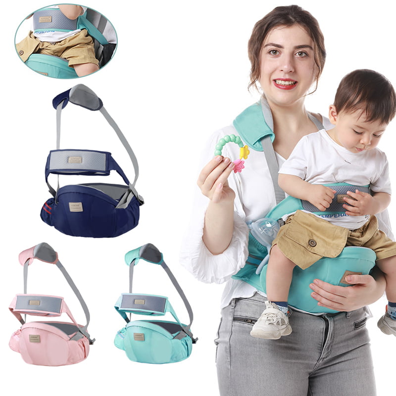 Baby Hip Seat Belt Carrier Infant Toddler Waist Stool Strap Green O3P8 
