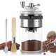 thumbnail image 1 of Molinillo de café manual de acero inoxidable y vidrio, fresa de cerámica ajustable, 5 niveles precisos, con cuchara y cepillo | Disfrute de café recién molido en cualquier momento y en cualquier lugar Afortunado Sencillez, 1 of 5