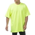 thumbnail image 4 of Pro Club Men's Heavyweight Cotton Short Sleeve Crew Neck T-Shirt,SAFETY GREEN,L, 4 of 5