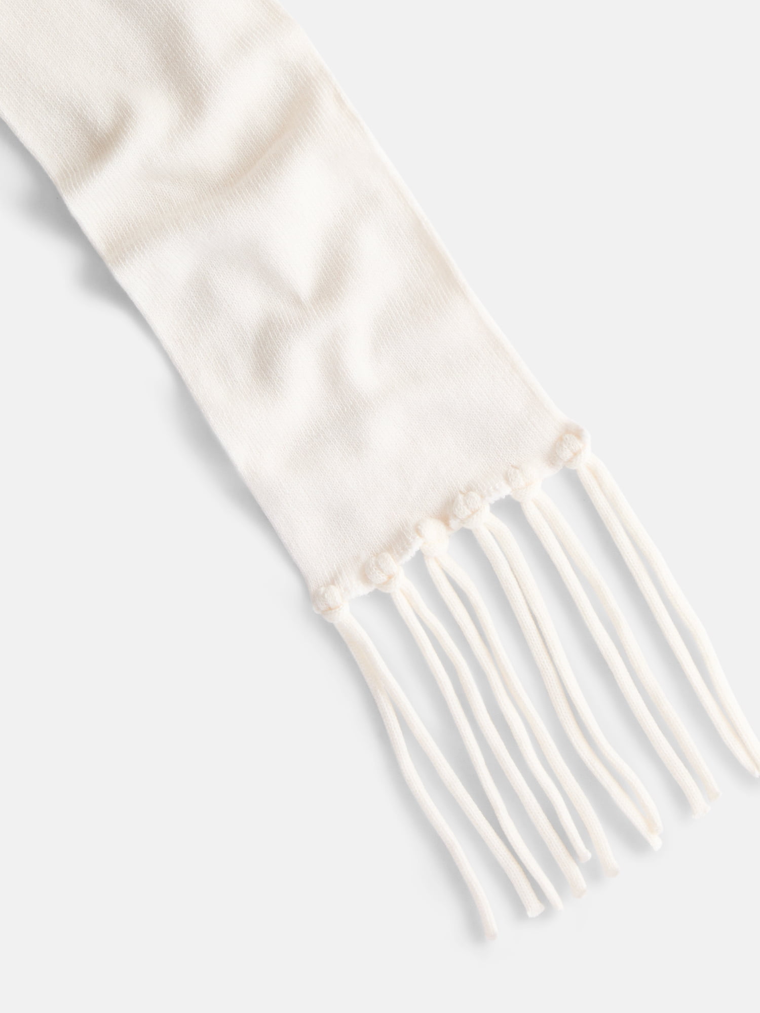 No Boundaries Women's Solid Scarf with Fringe, Winter White