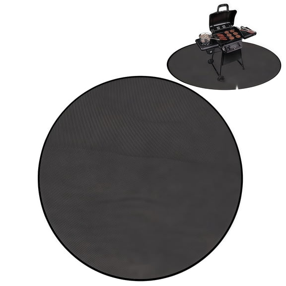 Thick Heat Resistant Silicone Grilling Mat Round 3 Layer Firepit Safe