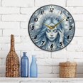 thumbnail image 6 of Wall Clock Battery Operated Non-Ticking Silent for Living Room Bedroom Kitchen Office Decor Woman with Third Eye and Planet 9.5", 6 of 10