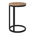 thumbnail image 4 of Kris & Alley Modena Table d'Appoint Contemporaine en Forme de C avec Dessus Rond en Bois d'Ingénierie et Base en Acier Enduit, 4 of 6