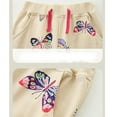 thumbnail image 5 of Bellafa Toddler Girls Cotton Sweatpants Embroidery Prints Drawstring Waist Casual Joggers Pants for Kids 2-7Y, 5 of 8