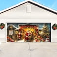 thumbnail image 3 of Large Christmas Garage Door Cover 16x7 ft, Polar Express Snowman Garage Door Banner Decor, Vintage Believe Train Backdrop for Outdoor Indoor Xmas Eve Wall Decor, 3 of 5