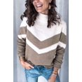 thumbnail image 2 of Pulls Décontractés Manches Longues Col Rond Couleur Patchwork Pull Tops en Tricot, 2 of 2
