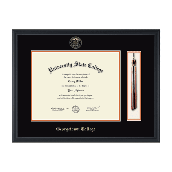 Framerly - Georgetown Tassel Diploma Frame In Black Moulding
