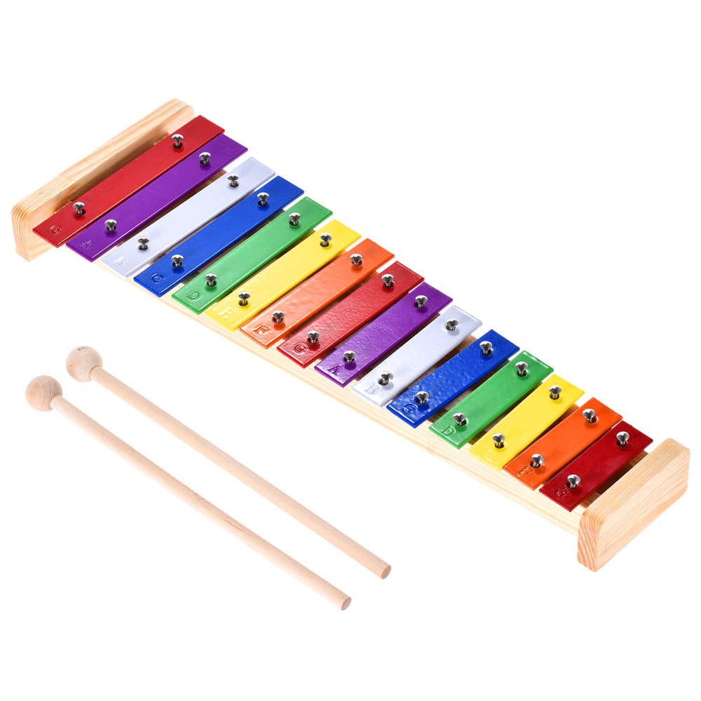 Wooden Kids Baby Xylophone Glockenspiel Kit Set Musical Instrument Toy Y 