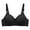 Black, variant on Double Support Wireless Lace Bra Full Coverage Wirefree Tagless Straps Everyday Wear, D, Black