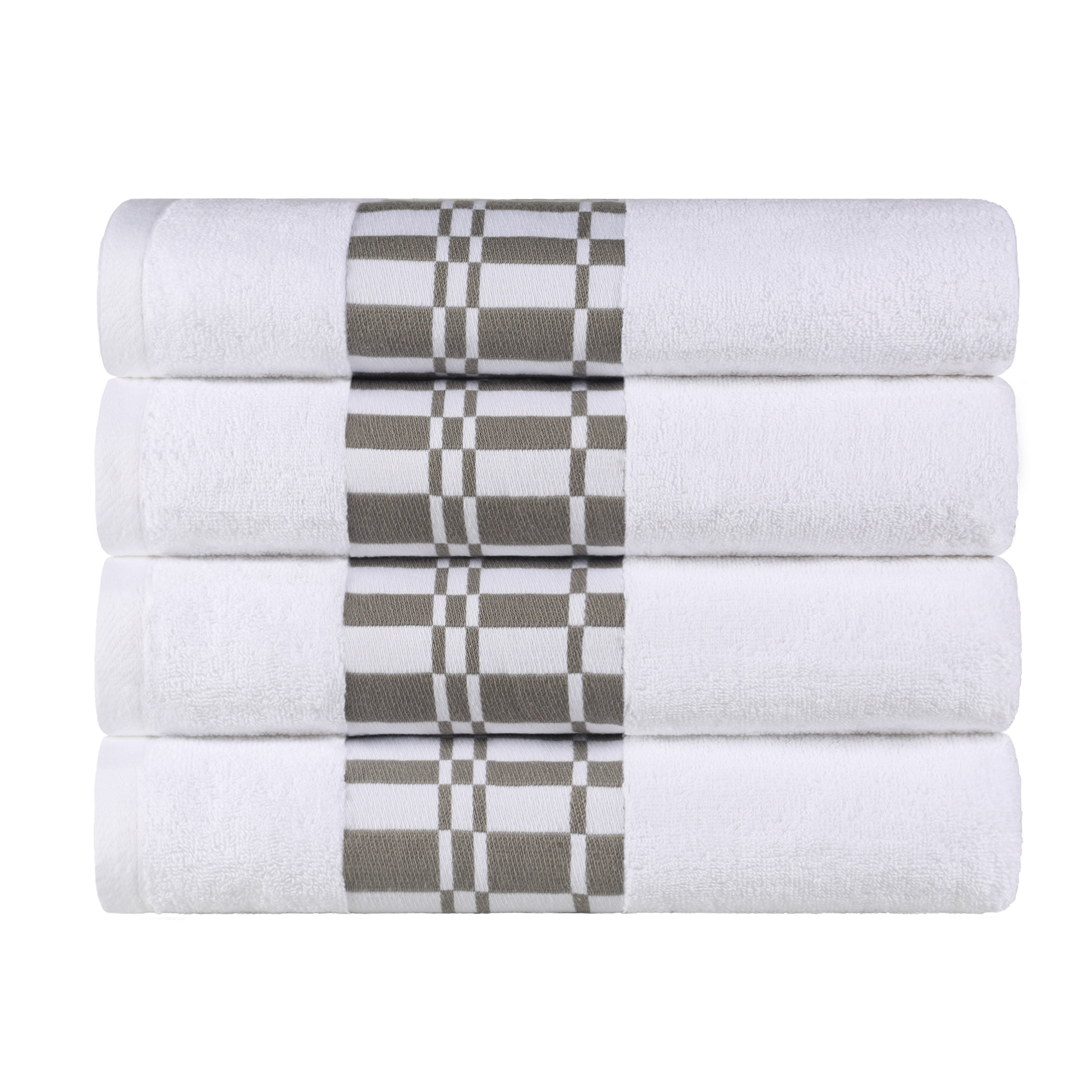 4 Piece Bath Towel Set, Rayon From Bamboo And Cotton, Plush And Thick,  Solid Terry Towels With Dobby Border, Sand - Blue Nile Mills : Target