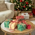 thumbnail image 5 of 3 Rolls Raffia Ribbon Twine String, 540 Feet Christmas Wrapping Paper for Crafts, Red Green Natural Christmas Ribbon for Gift Wrapping, Raffia Yarn for Holiday DIY Supply, 180 Feet Each Roll, 5 of 7