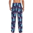 thumbnail image 2 of Bixox Men's Silhouette Cats Patterned Pajama Pants with Pockets Lounge Clothes for Home, 2 of 5