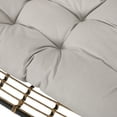 thumbnail image 6 of GDF Studio Matthew Outdoor Wicker Porch Swing with Cushions, Light Brown and Beige, 6 of 9