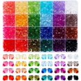 thumbnail image 1 of 1200 cuentas de 8 mm para hacer joyas, 24 colores, cuentas de pulsera, cuentas acrílicas bicono, cuentas facetadas, cuentas sueltas para manualidades., 1 of 9