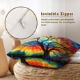 thumbnail image 4 of Watercolor Artistic Tree Pillow Covers - Colorful Tree Painting Pillowcases 16x16 Set of 2 Nature Forest Plant Throw Pillows Cover Rainbow Cushion Case for Home Sofa, 4 of 6